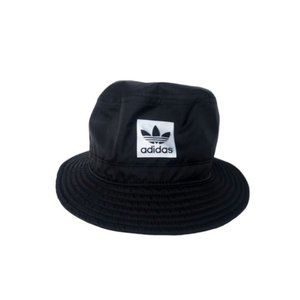 Adidas Trefoil Bucket Hat Cap Black With White Embroidered Logo Adult